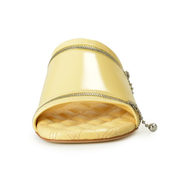 Burberry Women's "Peep Sandal" 100% Leather Flat Mules Sandals Shoes US 8 EUR 38 - Picture 5 of 8